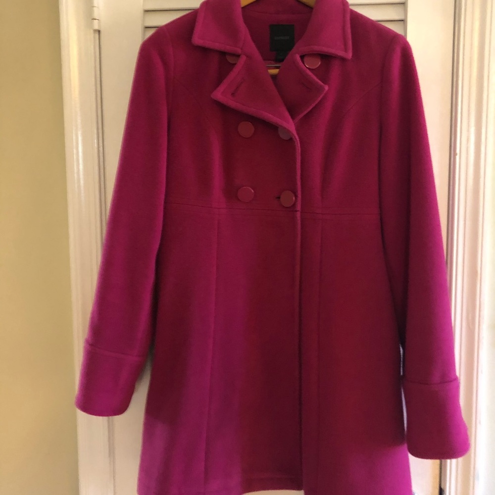 Fuchsia Wool Coat